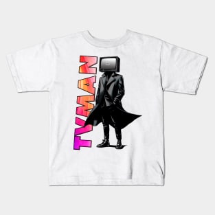 TVman of The alliance, skibidi toilet themed TVmen Kids T-Shirt